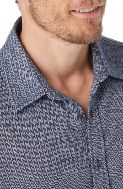 Fair Harbor Plaid Lightweight Flannel Button-up Shirt In Blue