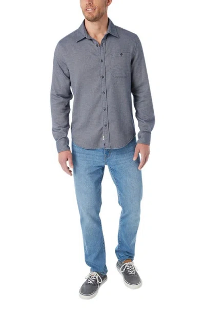 Fair Harbor Plaid Lightweight Flannel Button-up Shirt In Blue