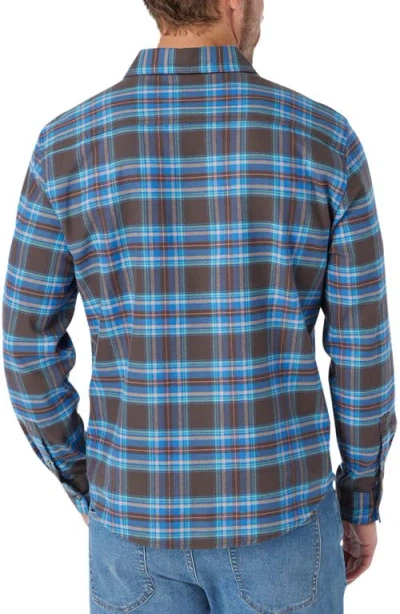 Fair Harbor Plaid Lightweight Flannel Button-up Shirt In Blue
