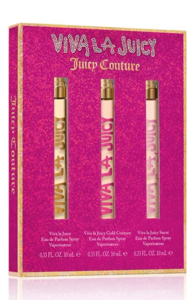 Juicy Couture Viva La Juicy 3 Piece Travel Coffret Holiday Gift Set In Multi