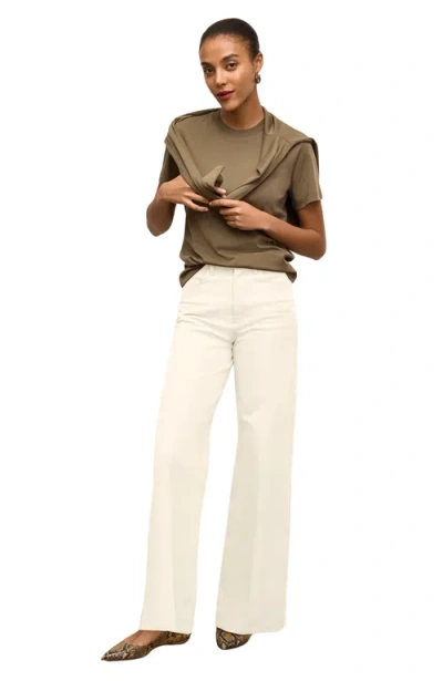 M.m.lafleur M. M.lafleur Leslie Organic Pima Cotton T-shirt In Brown