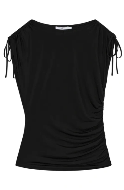 M.m.lafleur Dotty Light Jersey Top In Black