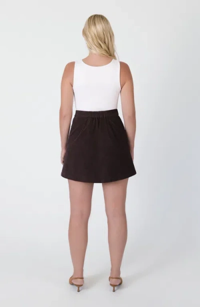 Aam The Label The Cord Mini Skirt In Brown
