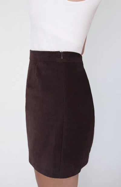 Aam The Label The Cord Mini Skirt In Brown