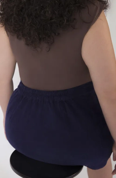 Aam The Label The Cord Mini Skirt In Blue