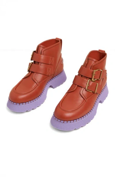 Charlotte Stone Liam Platform Lug Sole Chukka Boot In Brown