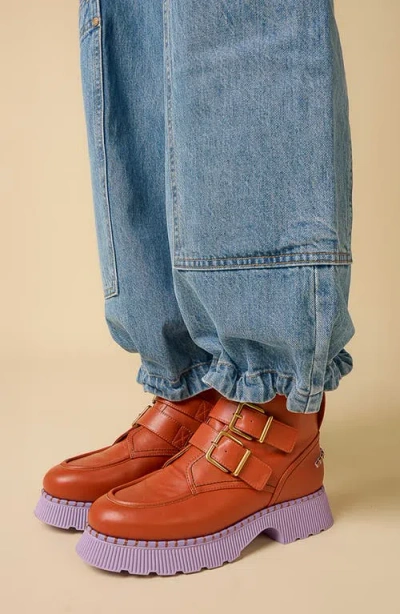 Charlotte Stone Liam Platform Lug Sole Chukka Boot In Brown