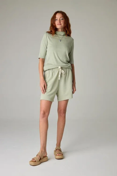 Eavolu Baikal Eco-luxe Fleece Short In Green