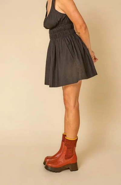 Charlotte Stone Loma Platform Lug Sole Clog Boot In Brown