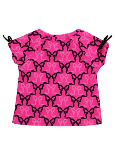 Rufflebutts Upf50 Active Raglan Bow Shirt In Pink