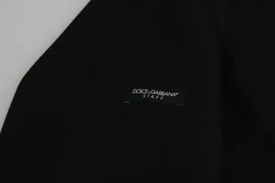 Pre-owned Dolce & Gabbana Black Wool Stretch Waistcoat Formal Dress Men's Vest ()