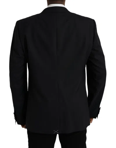 Dolce & Gabbana Blue Martini Single Breasted Coat Men's Blazer In Blue