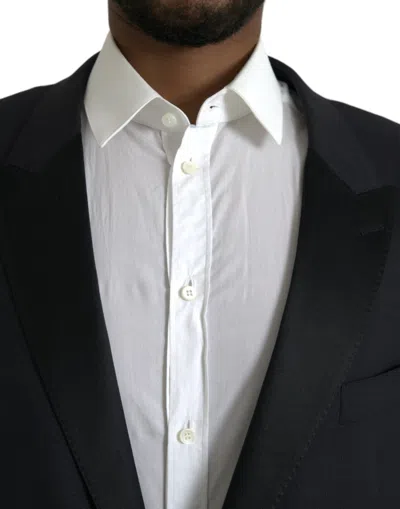 Dolce & Gabbana Blue Martini Single Breasted Coat Men's Blazer In Blue