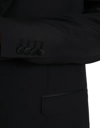 Dolce & Gabbana Blue Martini Single Breasted Coat Men's Blazer In Blue