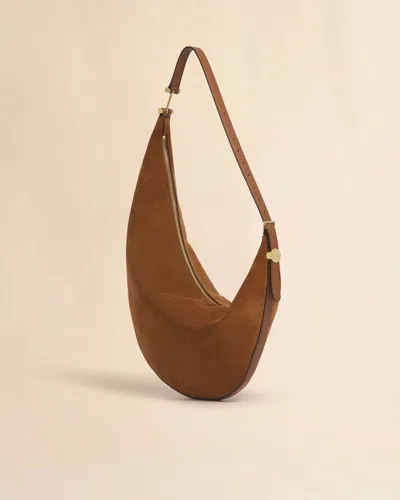 Marni Brown Suede Dot Small Hobo Bag In Brown