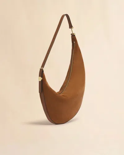 Marni Brown Suede Dot Small Hobo Bag In Brown