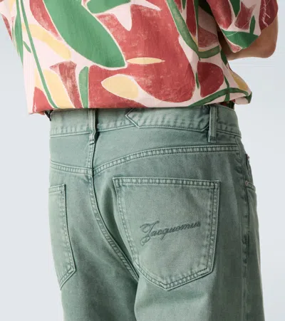 Jacquemus Straight Jeans In Green