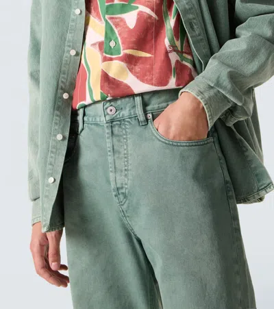 Jacquemus Straight Jeans In Green