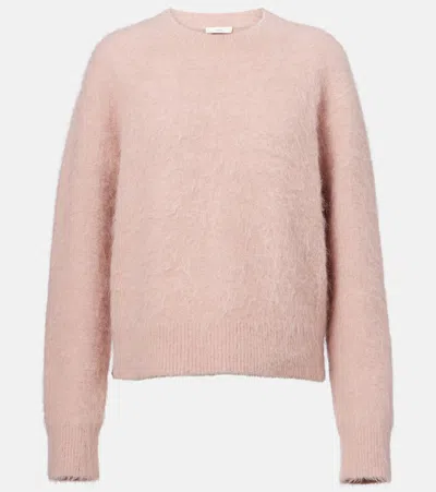 Vince Brushed Alpaca-blend Crew Neck Sweater In Beet Root In Pink