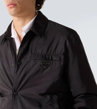 Prada Re-nylon Blouson Jacket In Black
