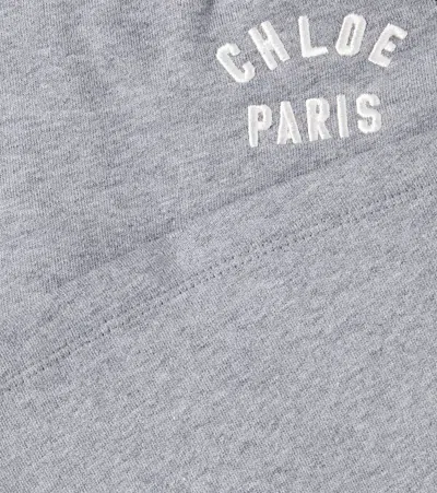 Chloé Grey Trousers For Girl With Logo In Gray