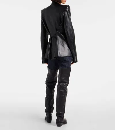 Khaite Elona Leather Jacket In Black