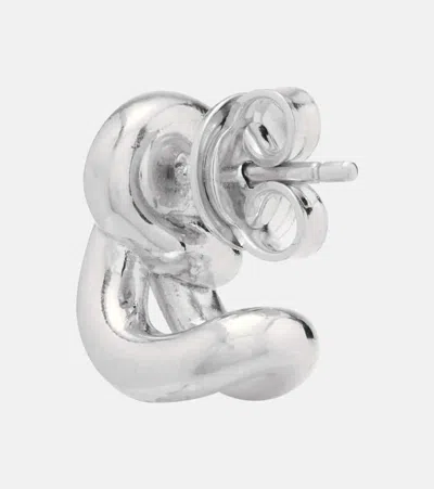 Bottega Veneta Knot Sterling Silver Earrings In Metallic