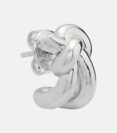 Bottega Veneta Knot Sterling Silver Earrings In Metallic