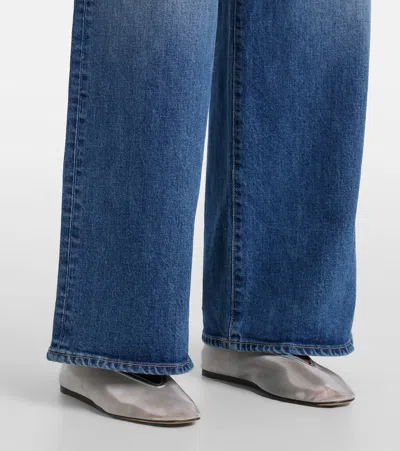 Slvrlake Mid-rise Wide-leg Denim Trousers In Blue