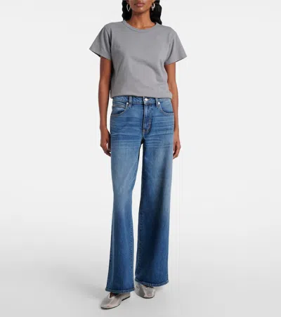 Slvrlake Mid-rise Wide-leg Denim Trousers In Blue