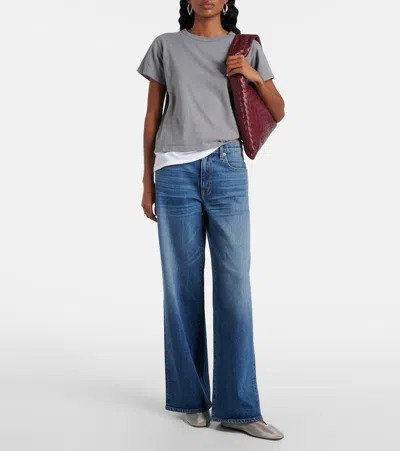 Slvrlake Mid-rise Wide-leg Denim Trousers In Blue