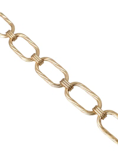 Dolce & Gabbana Gold Tone Brass Large Link Chain Jewelry Necklace In Gold