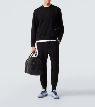 Prada Technical Sweatshirt In Black