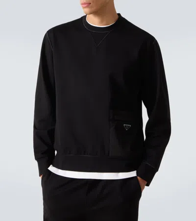 Prada Technical Sweatshirt In Black