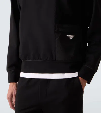 Prada Technical Sweatshirt In Black