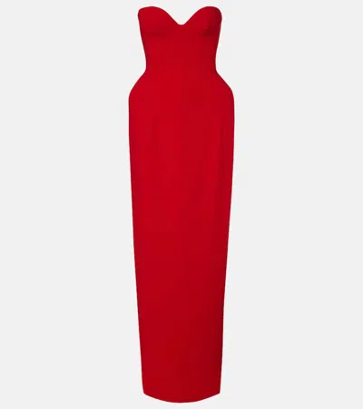 Magda Butrym Wool-blend Bustier Gown In Red