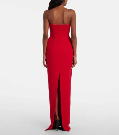 Magda Butrym Wool-blend Bustier Gown In Red