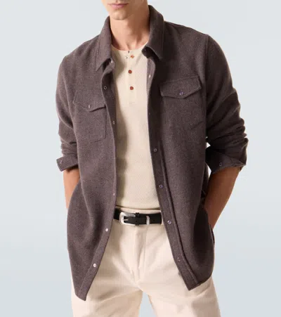 God's True Cashmere Cashmere Shirt With Amethyst In Brown