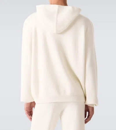 God's True Cashmere Cashmere Hoodie With Amethyst In White