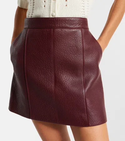 皮革迷你半身裙