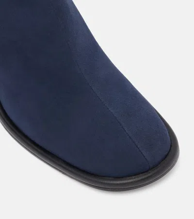 Souliers Martinez Teruele 80 Suede Ankle Boots In Blue