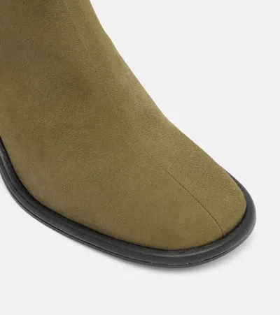 Souliers Martinez Mona 60 Suede Ankle Boots In Green