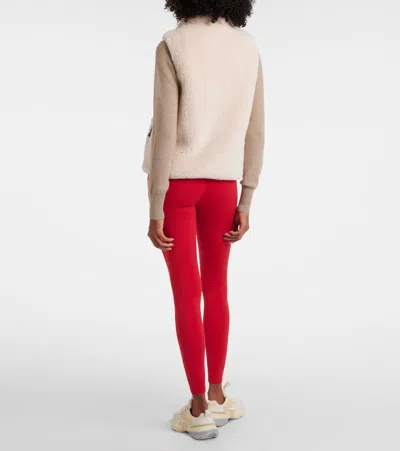 Tory Burch Color Block Highpile Vest In White