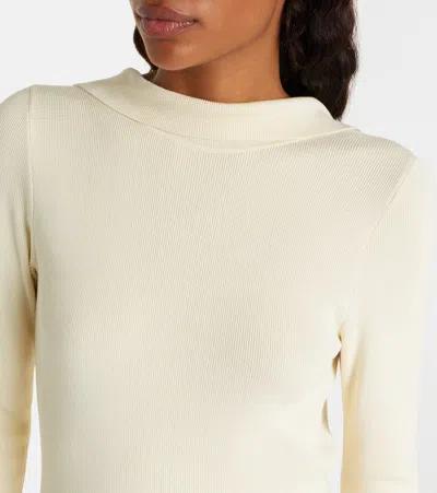 Aya Muse Elowen Open-back Silk-blend Maxi Dress In White