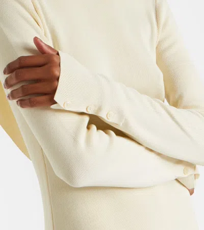 Aya Muse Elowen Open-back Silk-blend Maxi Dress In White