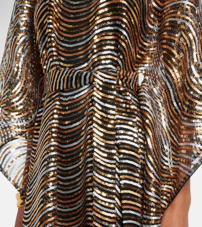 Taller Marmo Erte Wave-pattern Maxi Kaftan In Multi