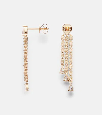 Anita Ko 18kt Gold Drop Earrings With Diamonds In Gold