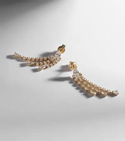 Anita Ko 18kt Gold Drop Earrings With Diamonds In Gold
