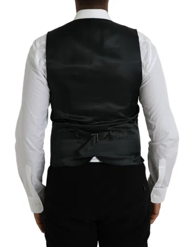 Dolce & Gabbana Gray Wool Formal Dress Waistcoat Vest In Gray