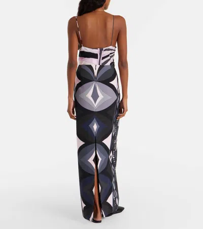 Pucci Printed Stretch-scuba Maxi Skirt In Multi